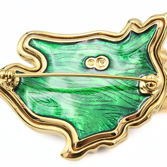 Splendid Swarovski Signed Zebra Head Gold Tone Encrusted Crystal Brooch - Picture 9 of 10